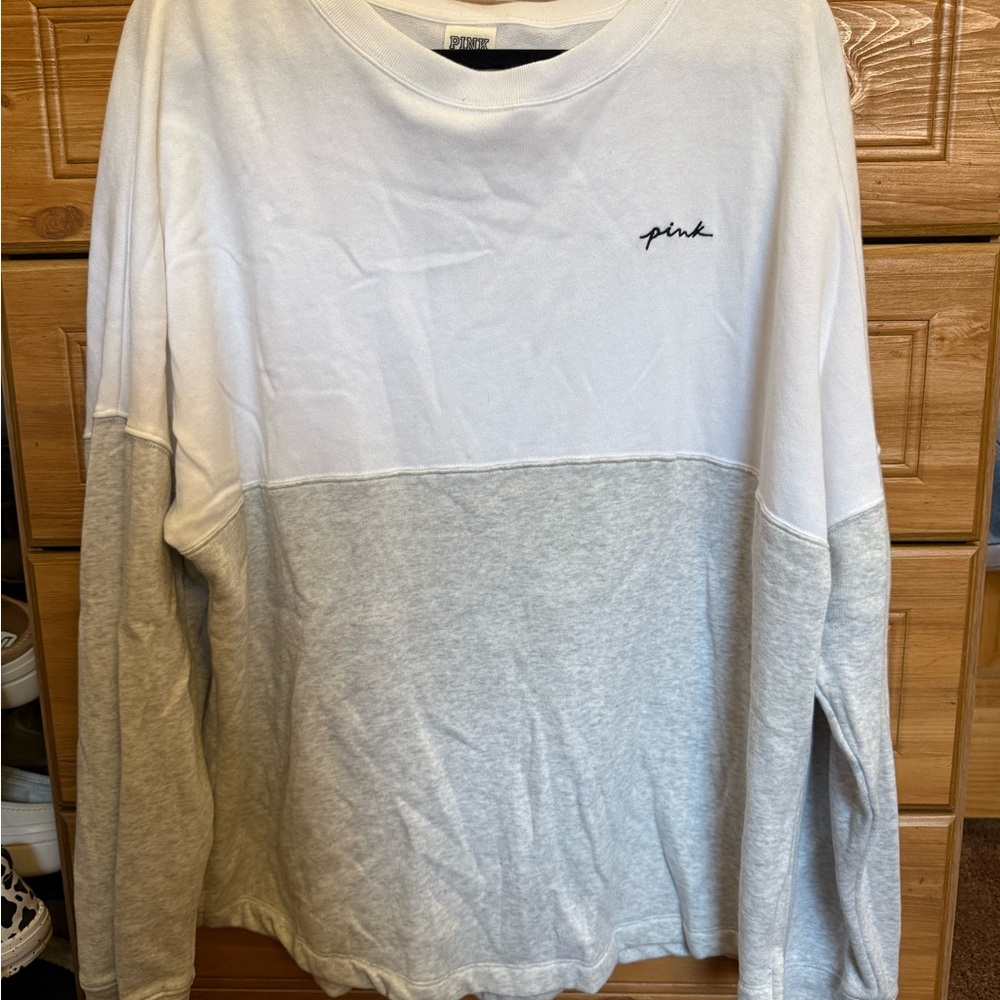 PINK Victoria's Secret White Sweatshirt